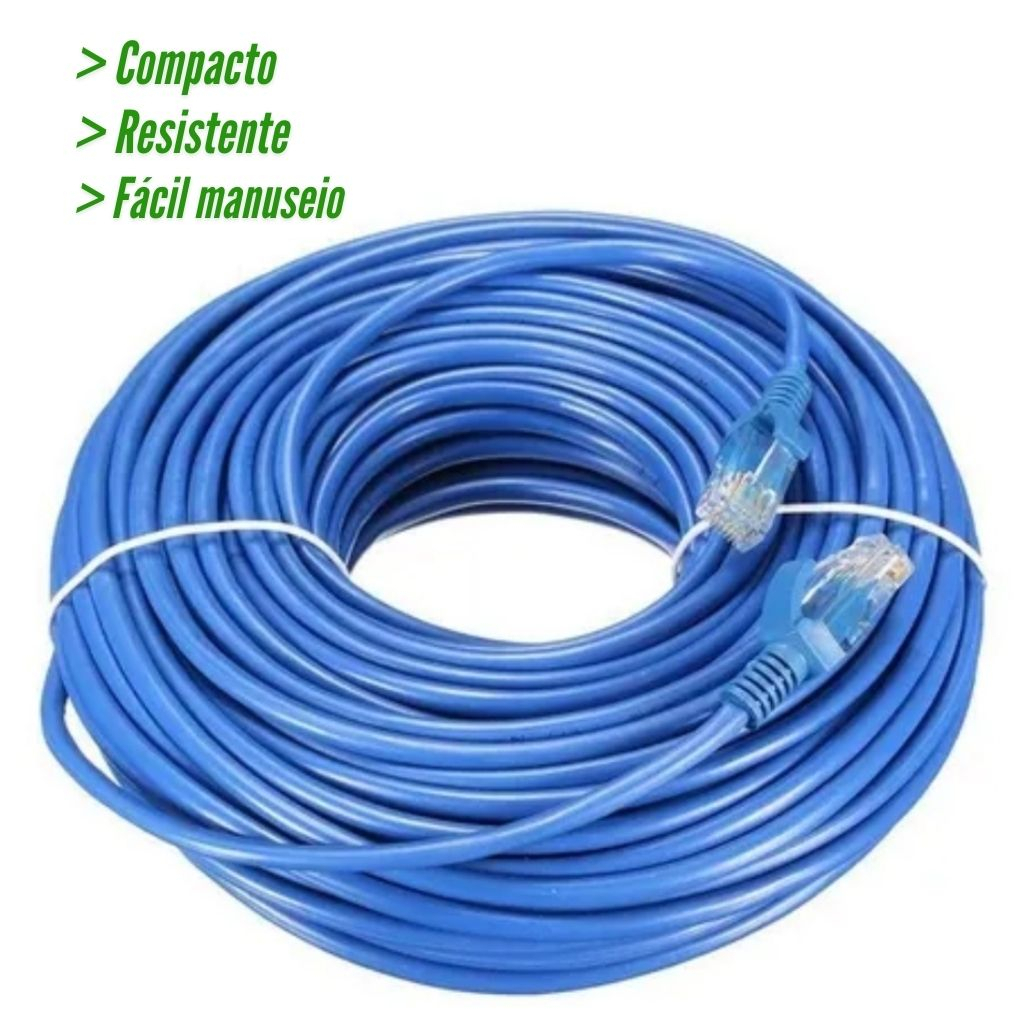 Cabo de rede 10 Metros Montado Rj45 internet cabo LE-304 - It-Blue