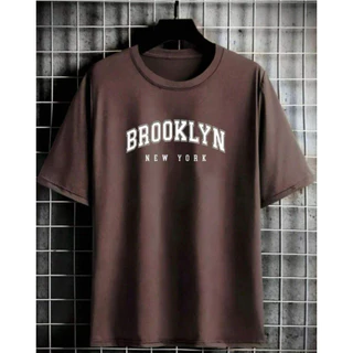 Camiseta Camisa Brooklyn Oversized Basica Streetwear Camisa T-Shirt Masculina Slim Promoção Algodão Varias Cores