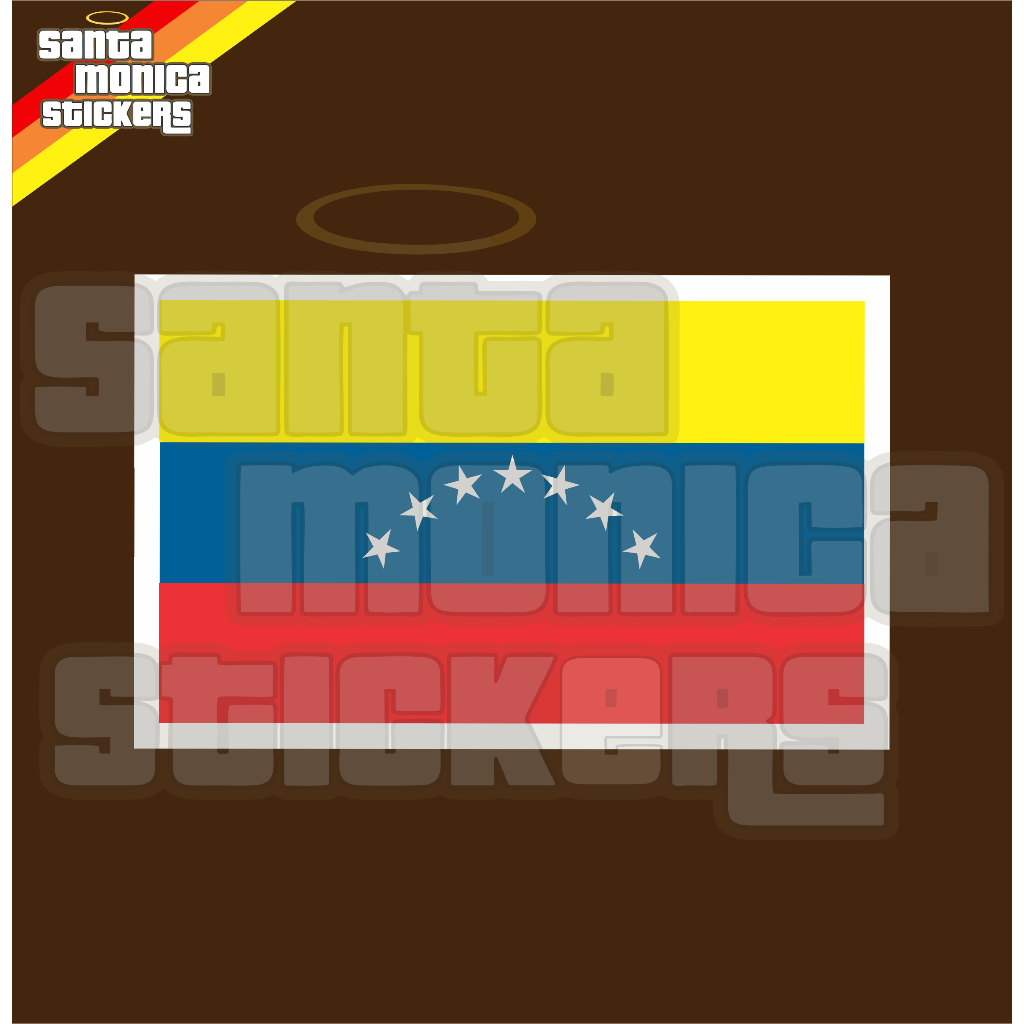 Kit 5 Adesivo resinado em Escudo da bandeira da Venezuela - Mundo Das