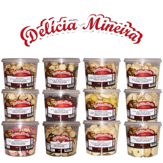 12 Potes de Biscoito amanteigado Delícia Mineira - 400g