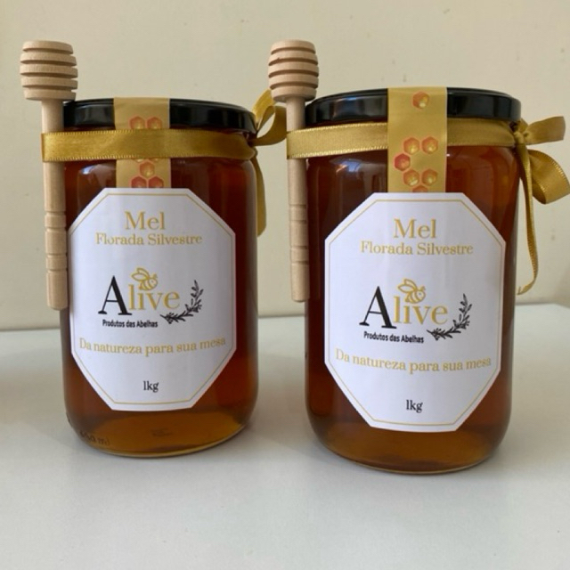 MEL PURO 1kg EMBALAGEM VIDRO 100% NATURAL MEL CRU