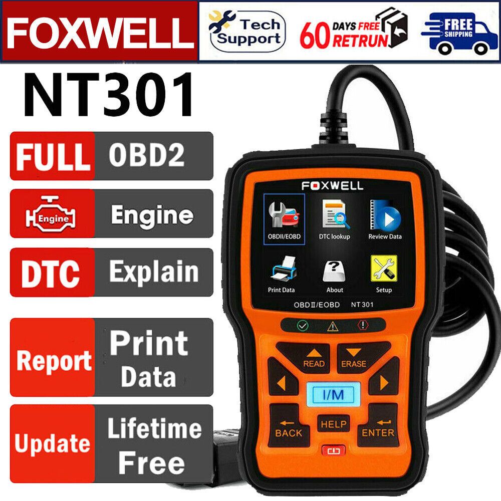 Foxwel NT301 Scanner Obd2 Avançado De Carro Diagnóstico Odb2 Ferramenta De OBDII ECU Automotivo Automático Verificação De Motor