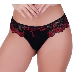 Kit 3 - Calcinha Fio Em Renda Bicolor Super Confortável
