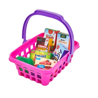 Cesta De Supermercado De Brinquedo Infantil + Acessórios Bs Toys