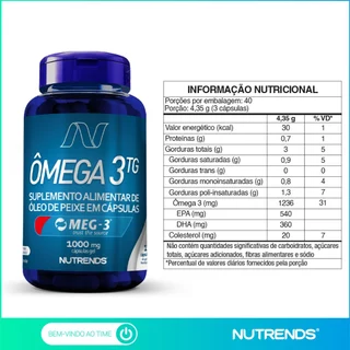 Ômega 3 TG com selo MEG-3® 120 Cápsulas - Nutrends