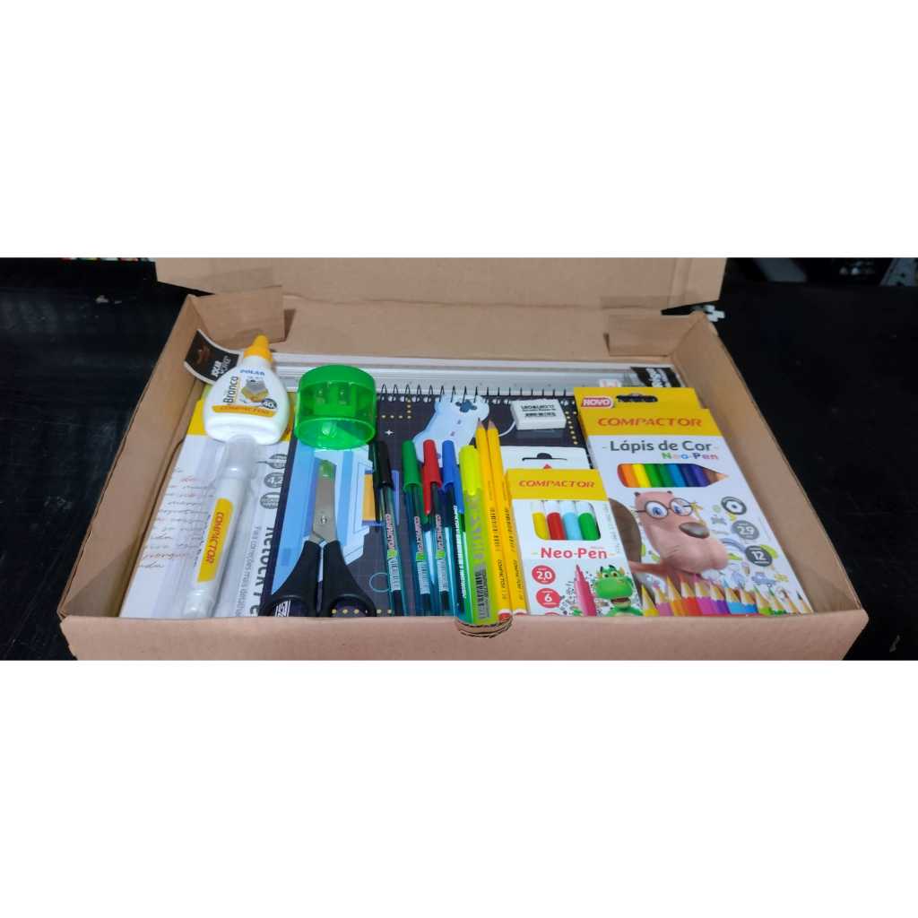 Kit Material Escolar 17 itens | Shopee Brasil