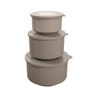 Potes com Tampa Coza Hoop - 500ml - 1L - 2L - Warm Gray
