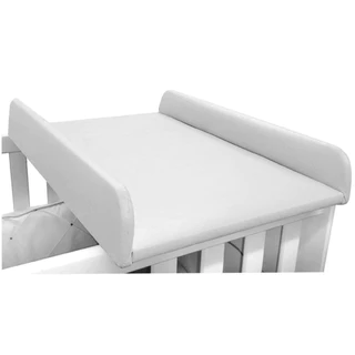 Trocador De Fraldas Bebê MDF Almofadado Berço Cômoda/Milão Corino Liso - Pratikza