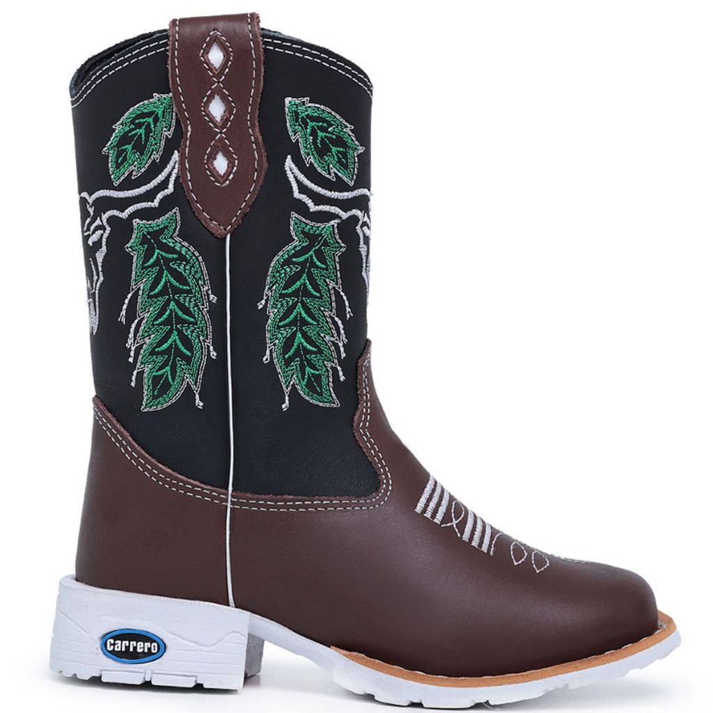 Bota texana masculina com sales ziper