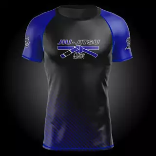 Rash Guard Segunda Pele Manga Curta Jiu-Jitsu - Faixa Azul