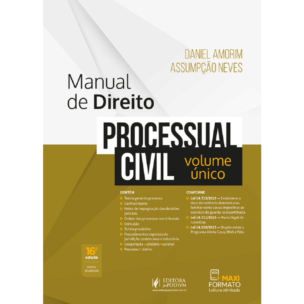 Manual De Direito Processual Civil Volume Unico - 16ª Edição 2024 ...
