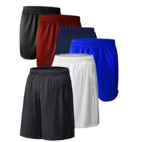 KIT 5 BERMUDAS LISA CALÇÃO FUTEBOL ESPORTE MASCULINO