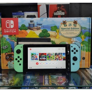 Console Nintendo Switch V2 Edição Especial Animal Crossing Desbloqueado Semi-novo Com MicroSD 128GB e 10 Jogos de sua escolha