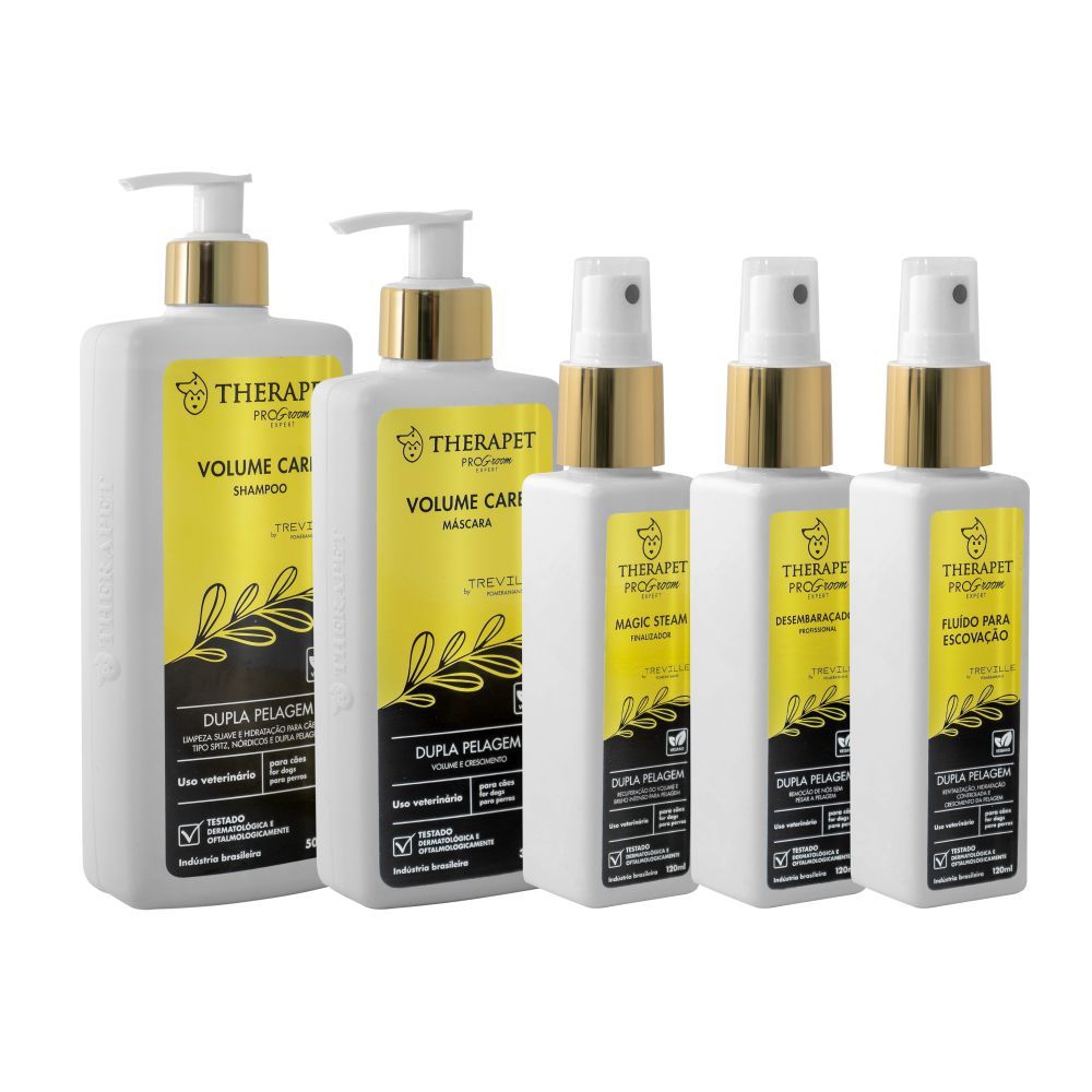 Kit Volume Care Dupla Pelagem by Treville Therapet Spitz Cães