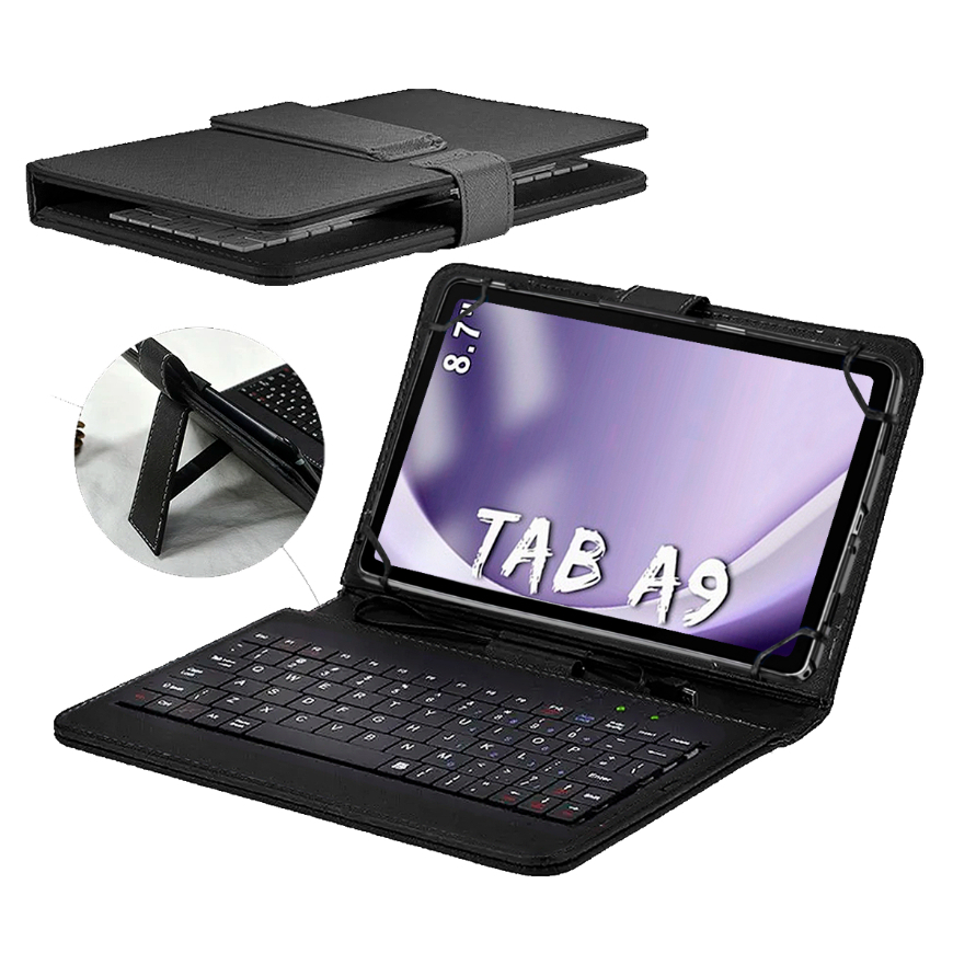Capa Com Teclado Para Tablet Samsung Galaxy A9 Tela 8.7''