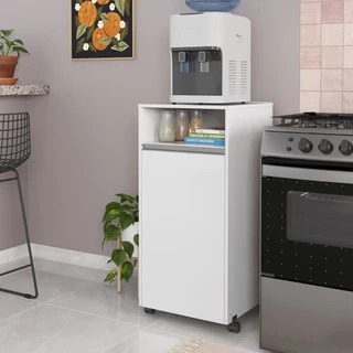 Aparador Suporte Para Cozinha Esconde Botijão De Gás Com Porta Rodízio