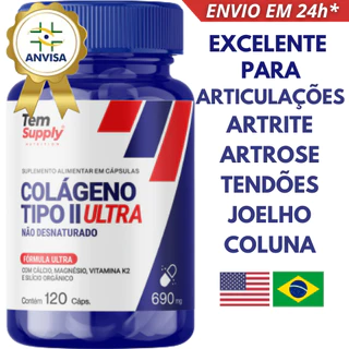 Colageno Tipo 2 Premium 40mg Fórmula ULTRA Para Dores Artrite Artrose Tendões Joelho Coluna