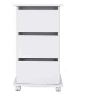 Gaveteiro 3 Gavetas Com Rodinhas Para Escritório, Quarto Ou Sala Ótimo Organizador Branco, Mel Ou Preto