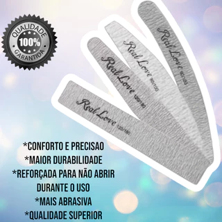 Lixa P/ Unha Boomerang Banana Caixao Reta Quadrada Real Love