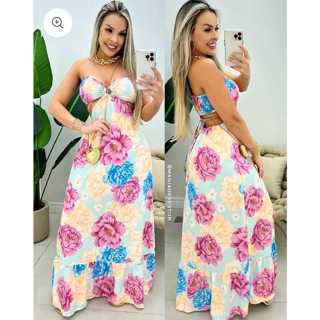 Moda store tropical feminina