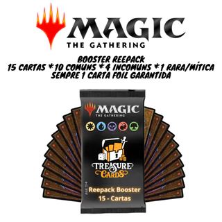 Lote cartas Magic Booster Reepack com 15 Cartas Cores Variadas