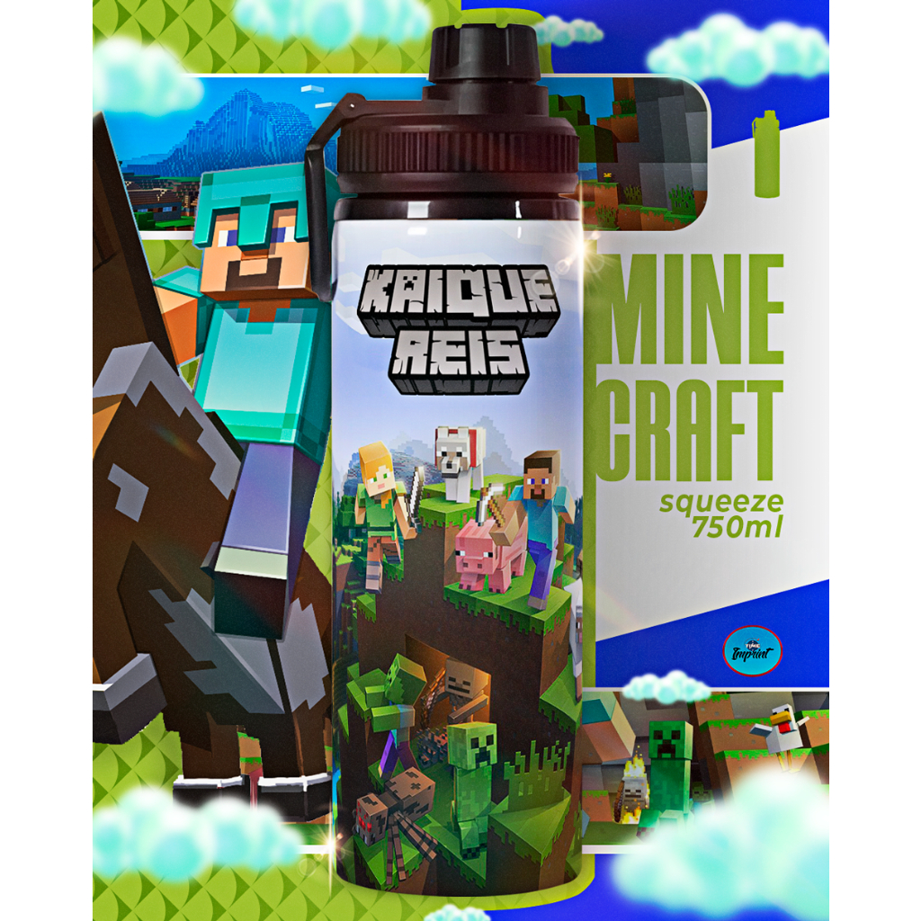 Squeeze/Garrafa de Alumínio | Capacidade de 750ml | Personalizada | Com ...