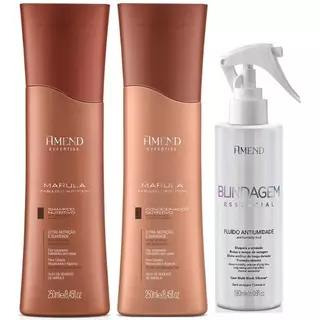 Kit Amend Marula Fabulos Com 2 Produtos + Fluido Blindagem Essencial 180ml Amend em Oferta na Shopee