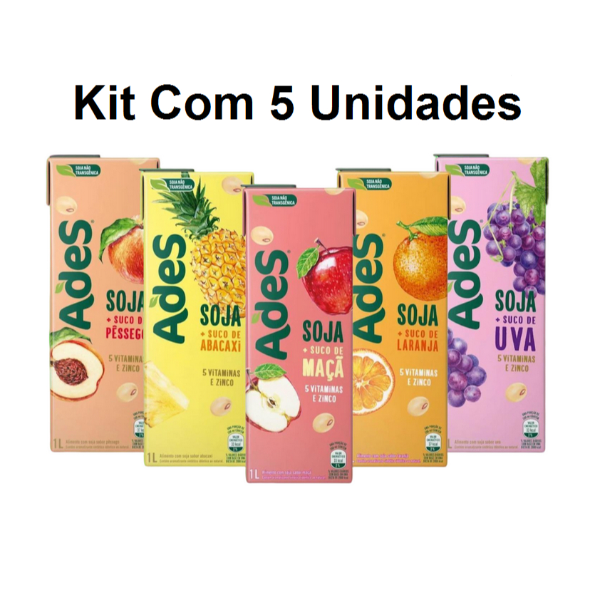 Caixas De Bebida De Soja Ades Litro Shopee Brasil