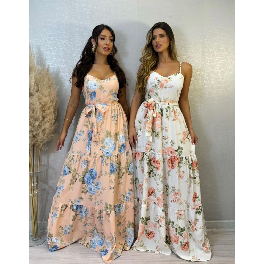 Tecido Crepe Estampado Vestido De Crepe Rodado Vestido Capri Longo