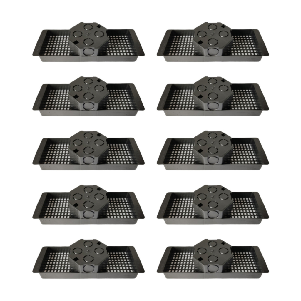 10 Caixa Caixinha De Luz Para Teto Com Suporte Laje 25cm Brascom Preta Antichamas - Promoção