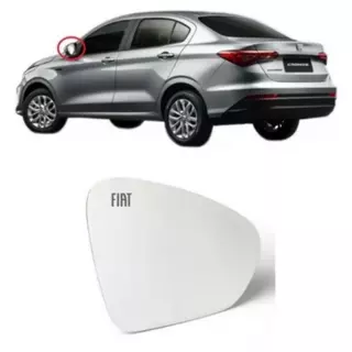 Lente Espelho Retrovisor Cronos Original Emblema Fiat Lado Esquerdo