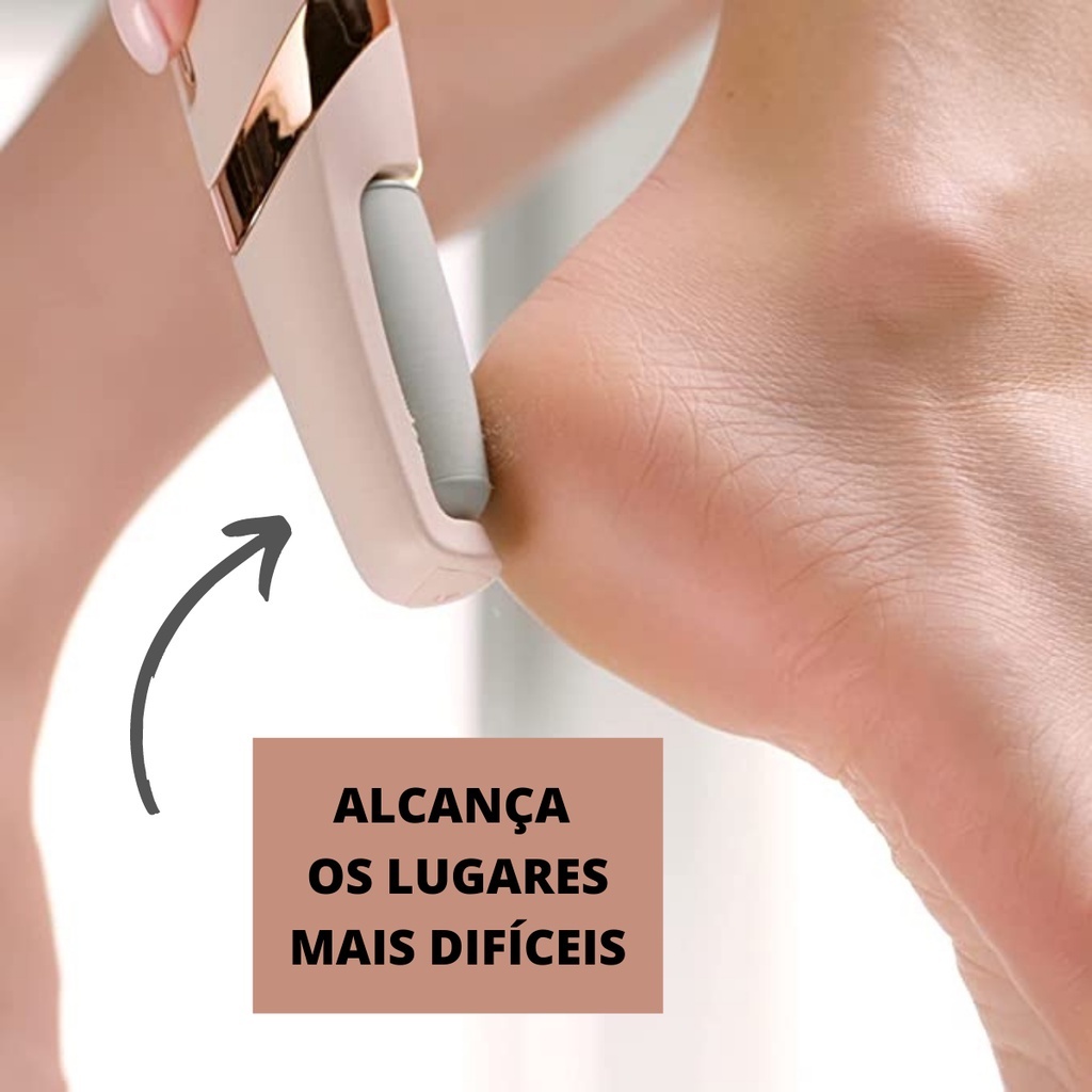 Imagem do produto Lixador de Pé Elétrico - Esfoliador Tira Calos Pedicure Portátil Marisa Lixa Elimina Calo Portátil Usb Pilha 6