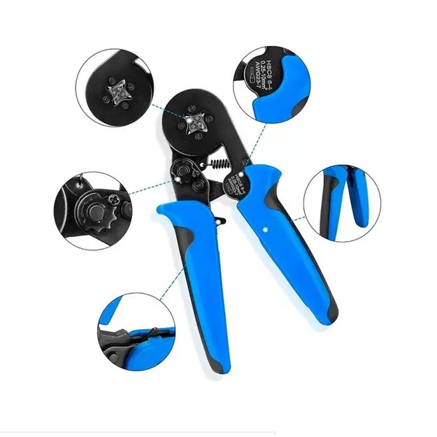 Alicate Crimpar Prensa Terminal Tubolar Ilhos 0,25 Até 10mm