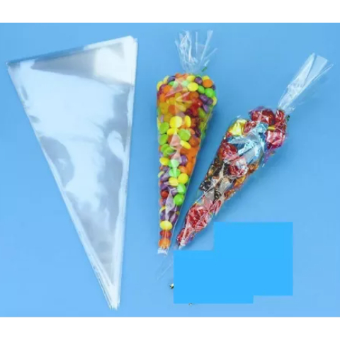Saco Cone Plástico Cone Transparente 18x30 C/50unidades | Shopee Brasil