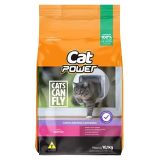 Ração Cat Power Salmão para Gatos Castrados Adultos-10,1Kg