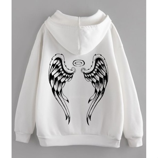 Blusa Moletom Asas Costas Feminino Estilosa Tendencia Inverno