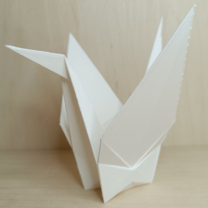 Pássaro Tsuru Origami Decorativo Japonês, Dobradura Feito em Impressora 3D