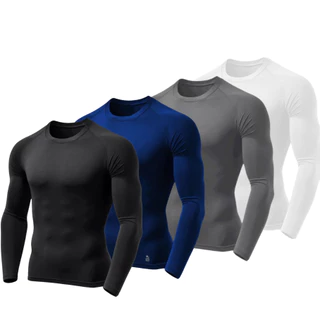 Kit 2 Camisa Térmica Masculina Proteção Uv 50+ Segunda Pele Camiseta Blusa Malha Fria Academia Manga Longa F7 NEW STYLE