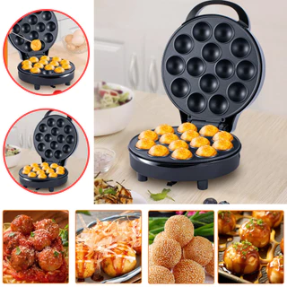 Máquina de Fazer Almondegas, Takoyaki, Bolinhos de Carne, Frango, 14 Forminhas Culinária e Confeitaria Voltagem 110V