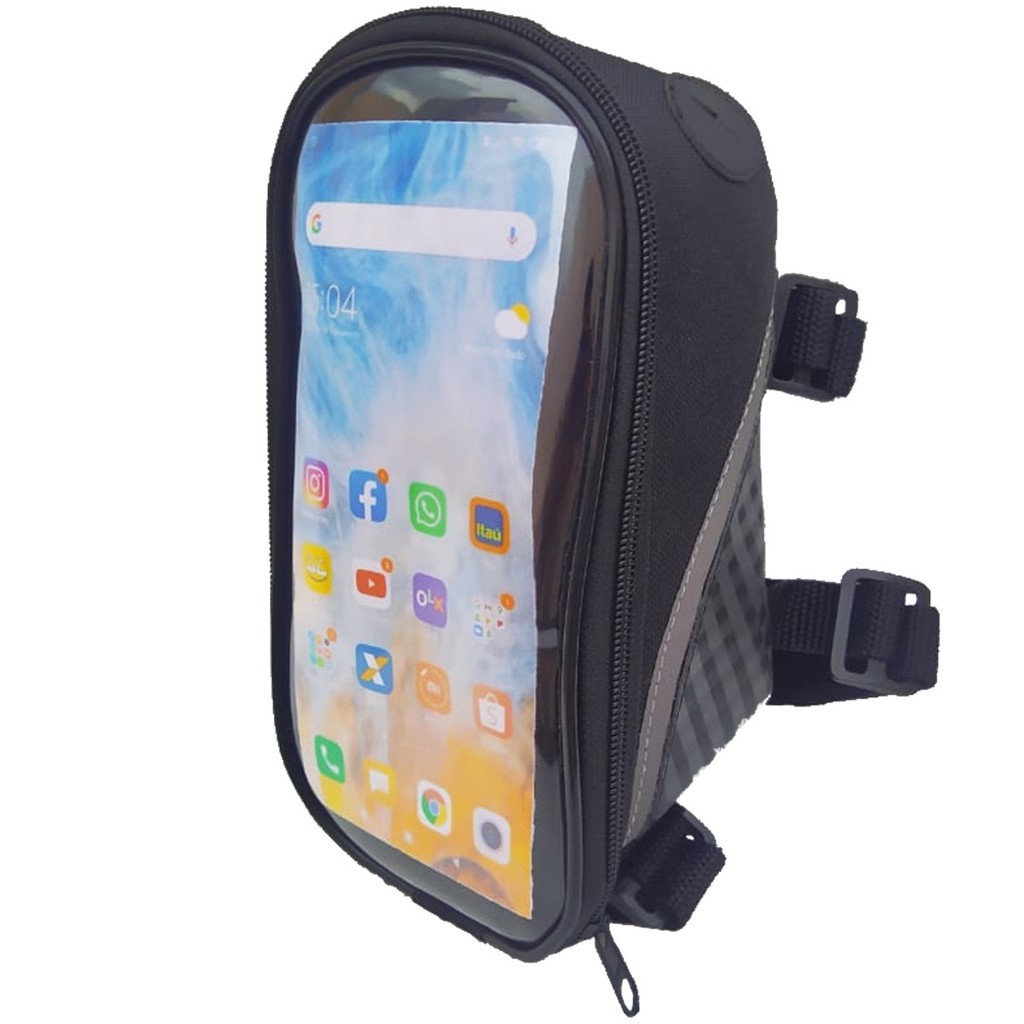 Bolsa para bicicleta com porta celular