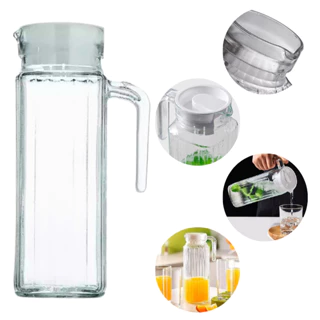 Jarra de Vidro para Porta de Geladeira 1 Litro com Tampa