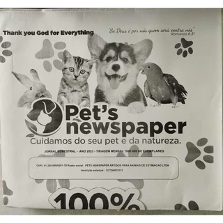 Tapete Higiênico Feito De Jornal Para Cachorros 100 Folhas Amarelado