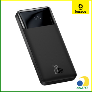 Carregador Portátil Baseus Bipow Digital Display Power Bank 10000mAh 20W Preto - Saídas: USB1 / USB2 18W (5V / 3A , 9V / 2A, 12V / 1,5A); USB-C 20W (5V / 3A, 9V / 2,22A, 12V / 1,5A) - Entradas: Micro USB 18W (5V/2A, 9V/2A); USB-C 18W (5V / 3A, 9V / 2A)