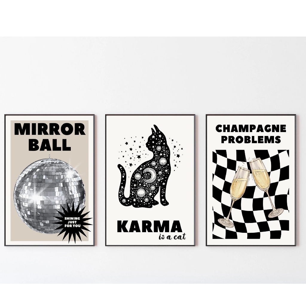 Quadros decorativos Taylor Swift (3 peças) 40x60