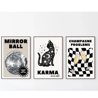 Quadros decorativos Taylor Swift (3 peças) 40x60