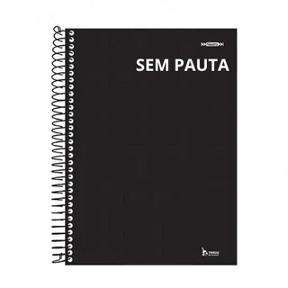 Caderno Espiral pequeno 96F sem pauta Capa Dura Preto (153X208mm)