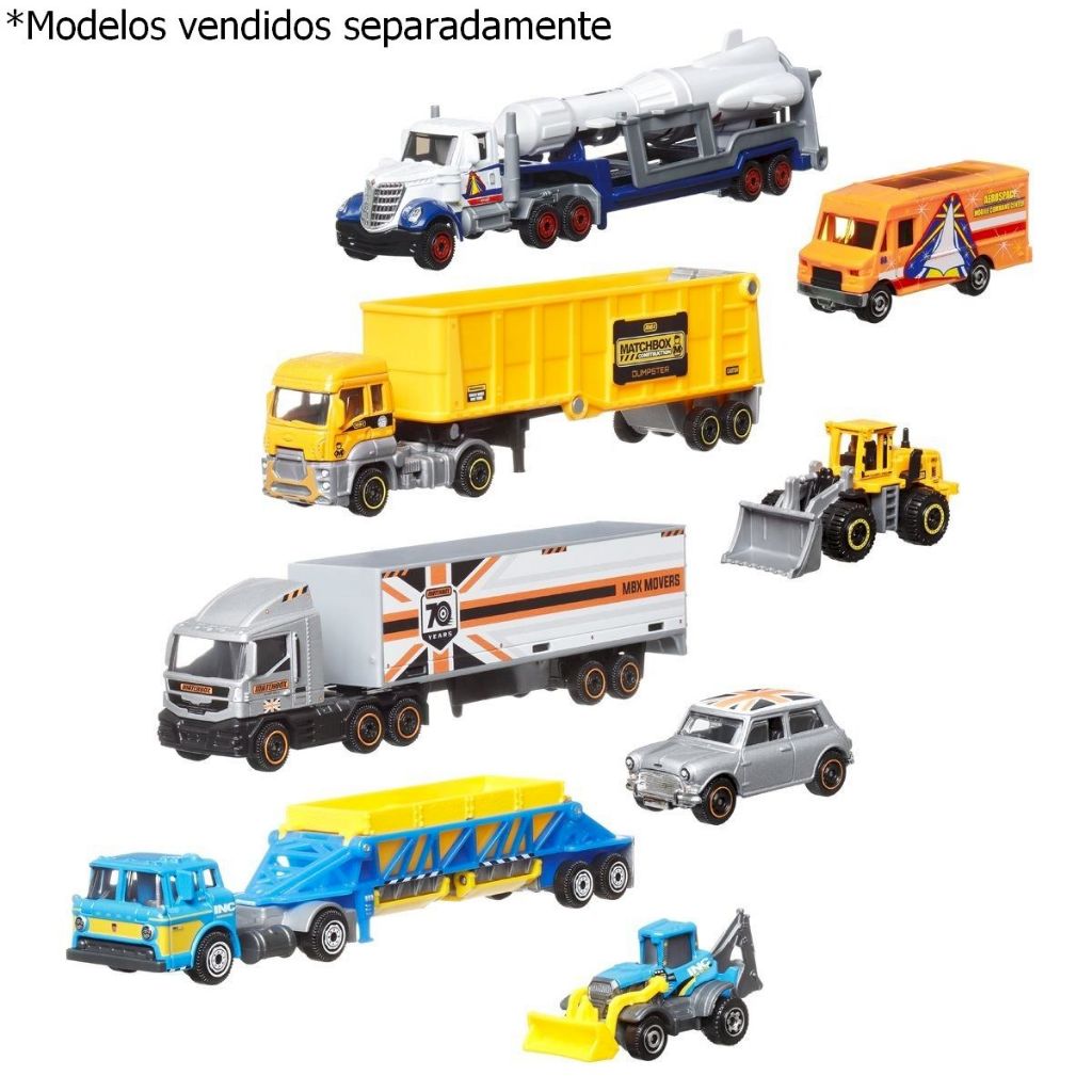 Miniatura de Metal Matchbox Convoys - Comboio - Caminhão + Carro - 1/64