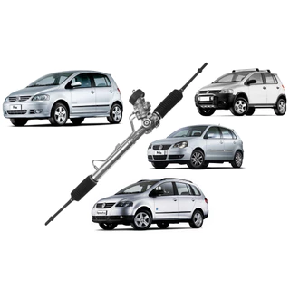 Caixa Direção Hidráulica Estriada Fox Polo Crossfox Spacefox 2002 2003 2004 2005 2006 2007 2008 2009