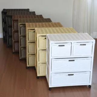 Gaveteiro 55x33x65 c/ 4 Gavetas em Fibra Sintética Organizador Banheiro Quarto Sala