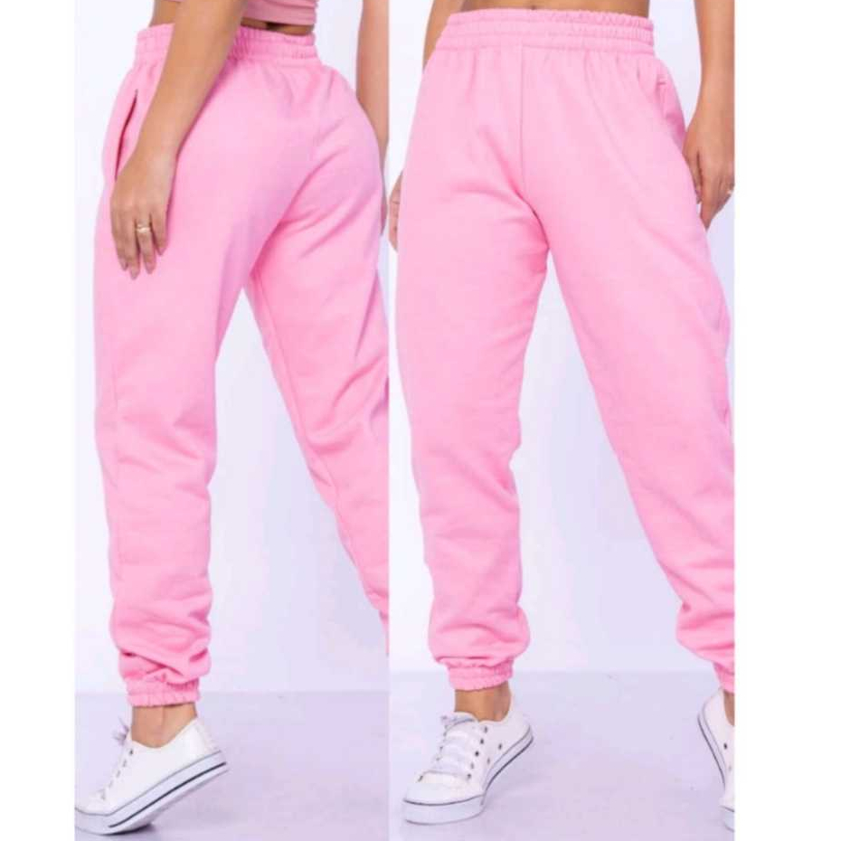 Calça Moletom Feminina Folgada - Cintura Alta Outono 2024